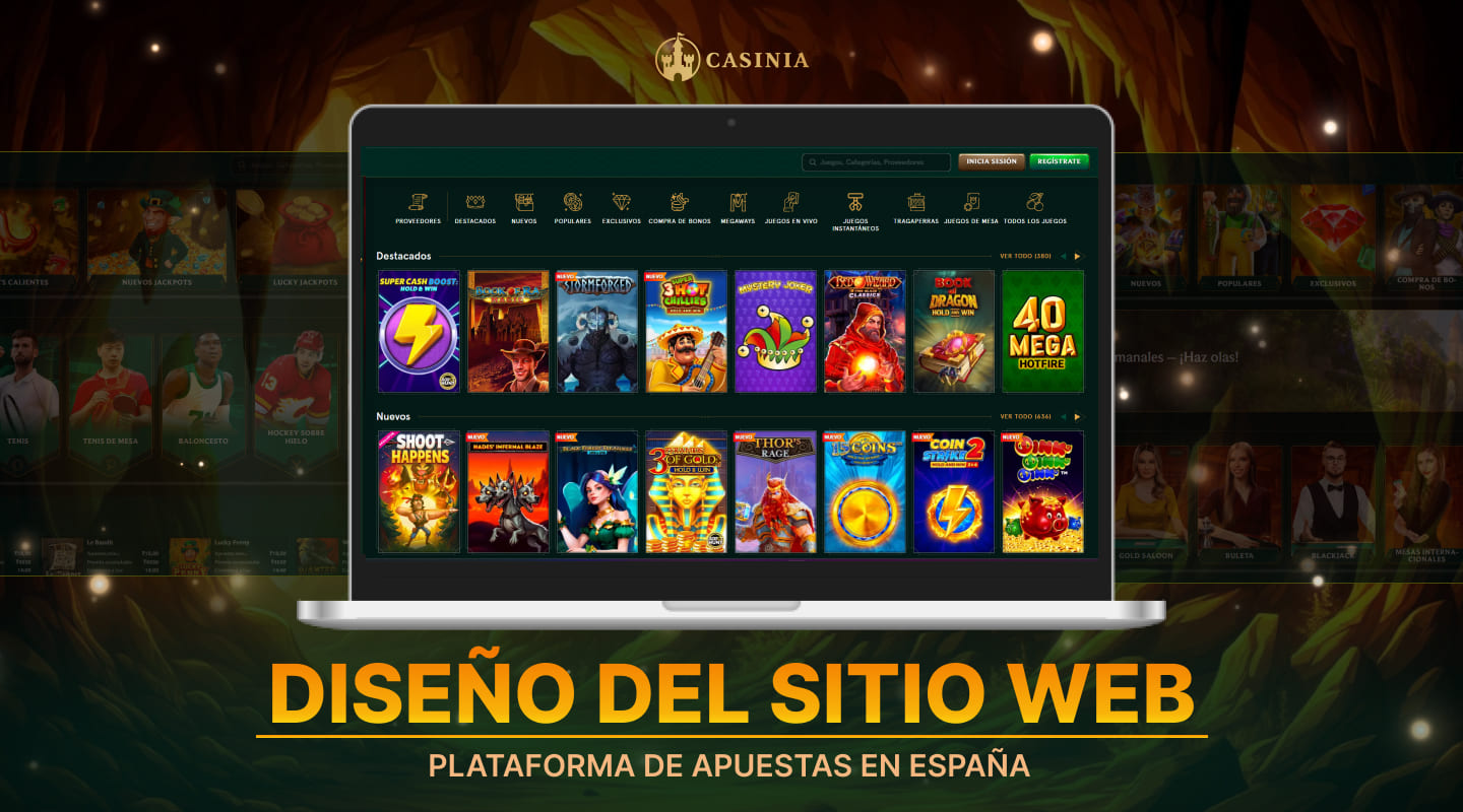 Caracter&iacute;sticas internas de la plataforma y sus caracter&iacute;sticas de uso del Casino Casinia