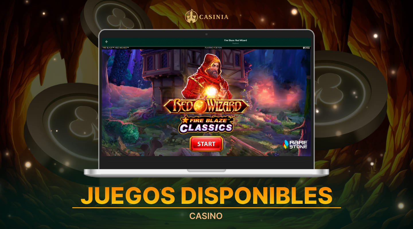 Secci&oacute;n de Casino Casinia, juegos de casino, tragamonedas, juegos de cartas, casino en vivo para el mejor juego