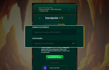 Casinia Casino crear una cuenta e instrucciones detalladas para comenzar el juego paso 2