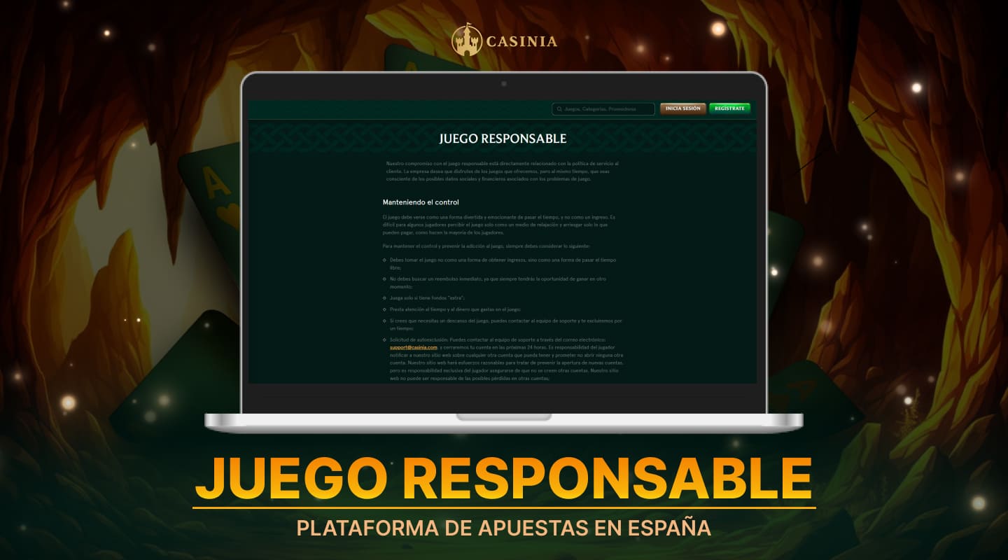 Reglas b&aacute;sicas de la plataforma del Casino Casinia para que los jugadores jueguen de forma segura